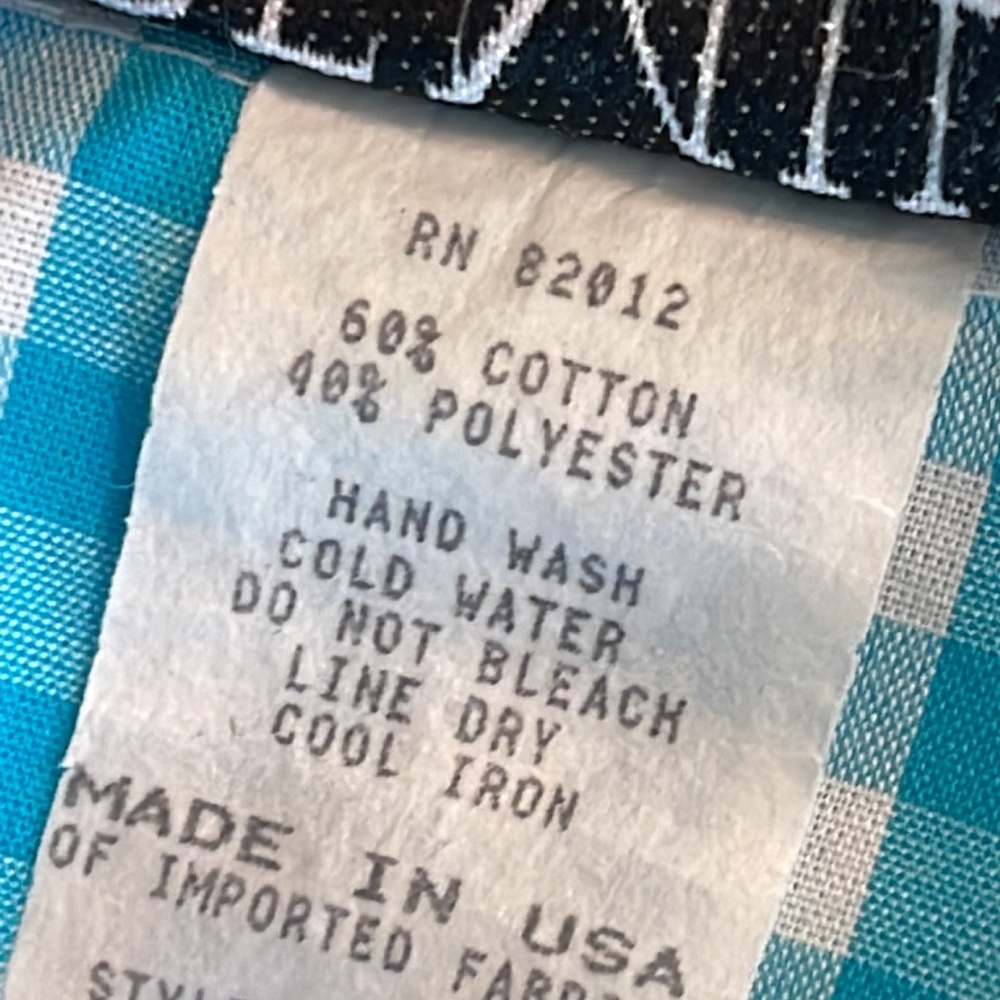 Gemilli aqua checked button down - Picture 5 of 9